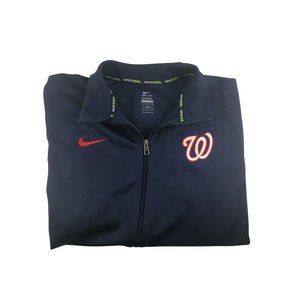 Nike Washington Nationals Jacket Men's XL Dri-fit Navy Full Zip